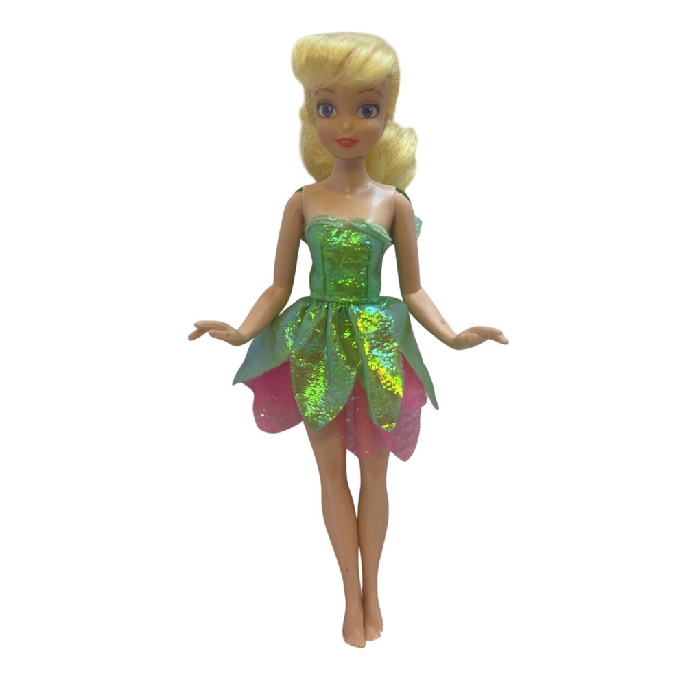 Disney Tinkerbell Doll Green‎ Iridescent Dress Fairycore Collectible
